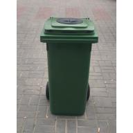 Coș de gunoi 120l UE pentru colectarea separată a deșeurilor (verde)