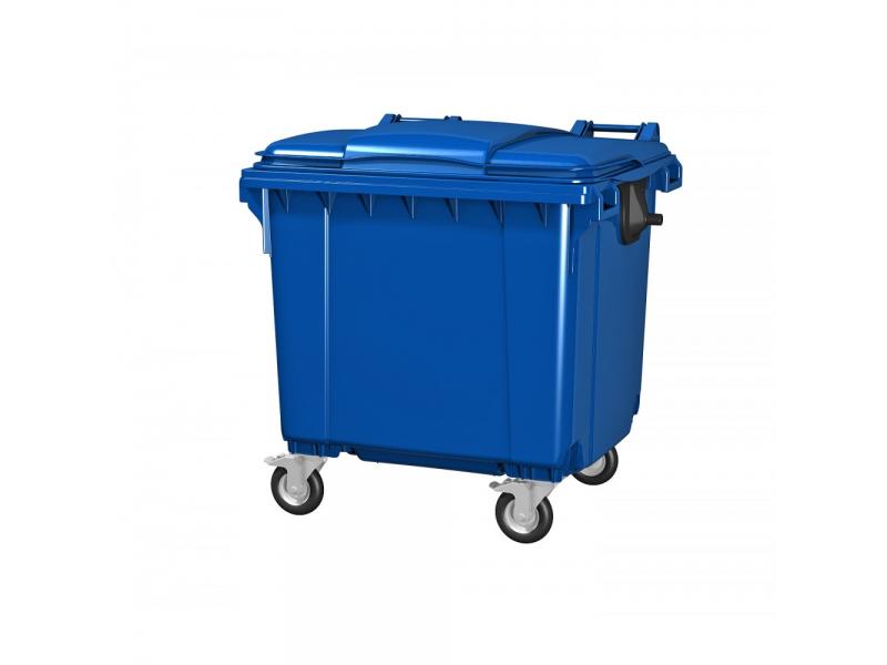 Garbage container with wheels 660  l (blue)