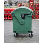 Контейнер для мусора 1100 л (круглая крышка) (зеленый). несмонтированный
