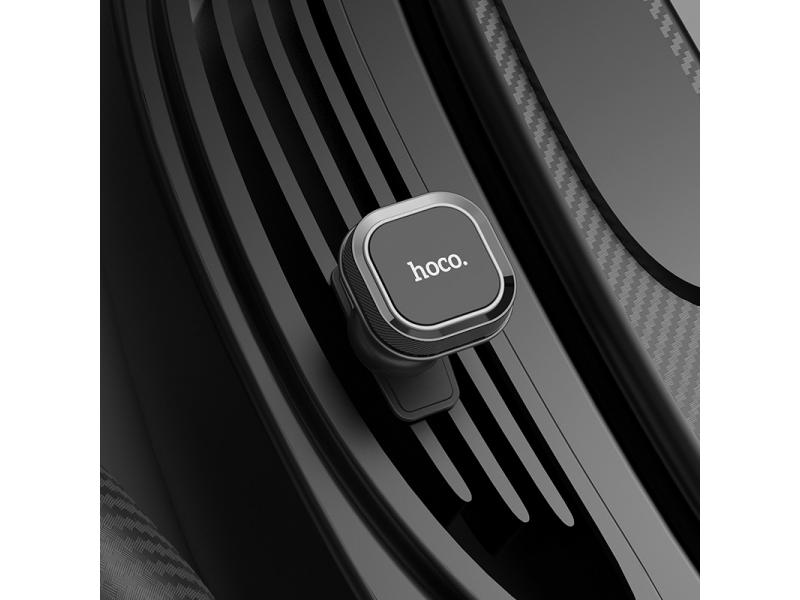 Hoco CA52 Mагнитный aвтомобильный держатель телефона для воздуховыпускного отверстия (черный/серый)