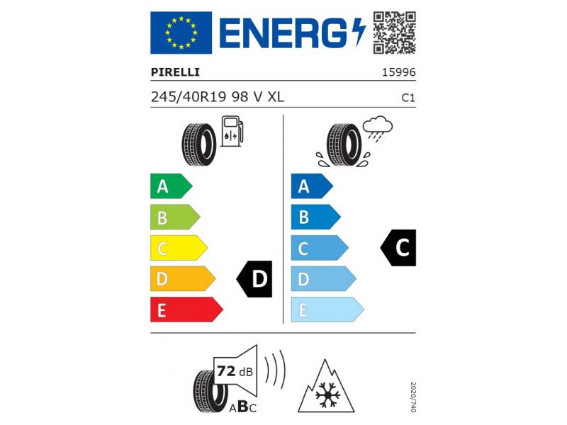 245/40/19 Pirelli Winter 240 Sottozero 98V XL зима