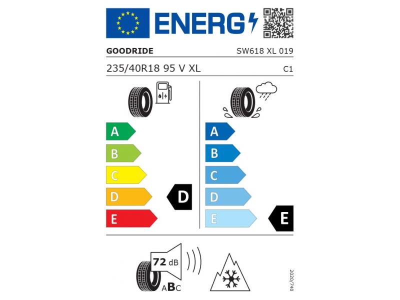 235/40/18 Goodride/Westlake 95V XL SW 618 iarna