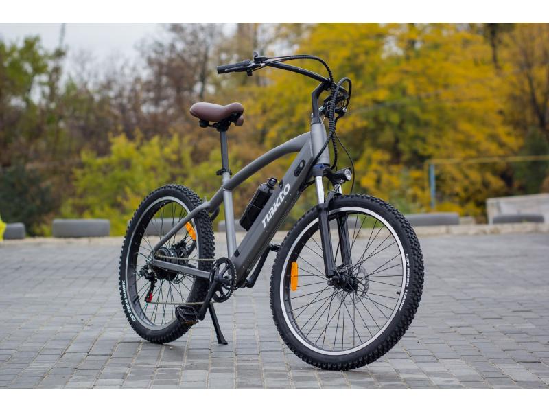 Bicicletă electrică NAKTO Santa monica 500W, baterie litiu 36V10ah, cutie de viteze-6, 26 inch