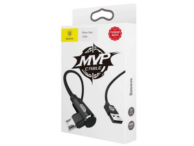 Кабель USB Baseus MVP Elbow Type For Micro 2A 1M чёрный CAMMVP-A01