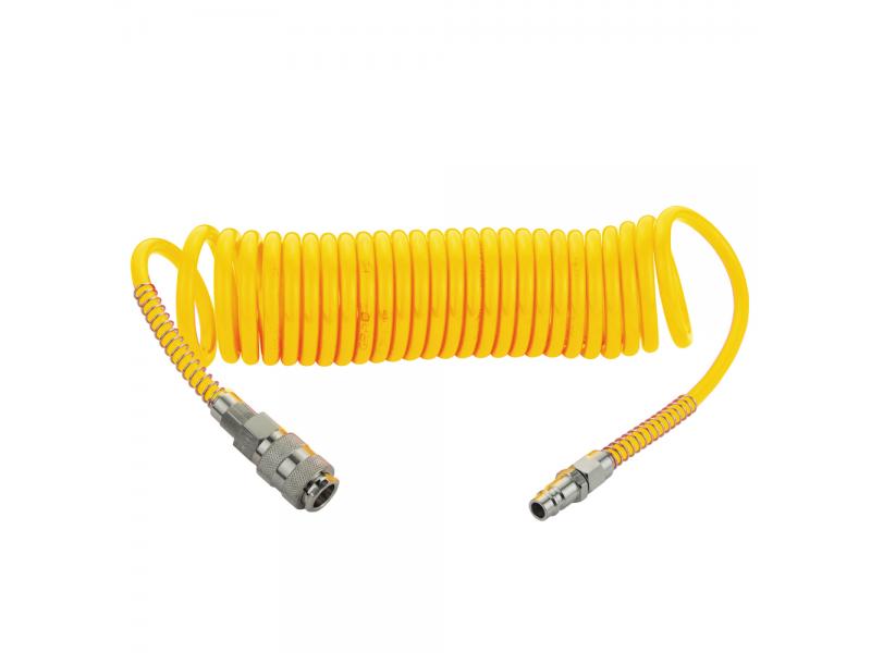 Шланг воздушный спираль М16  желтый 6м PPN013