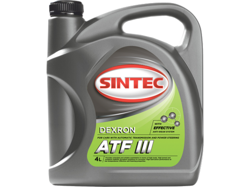 Масло Sintoil ATF Dexron III 4L Трансмиссионное масло