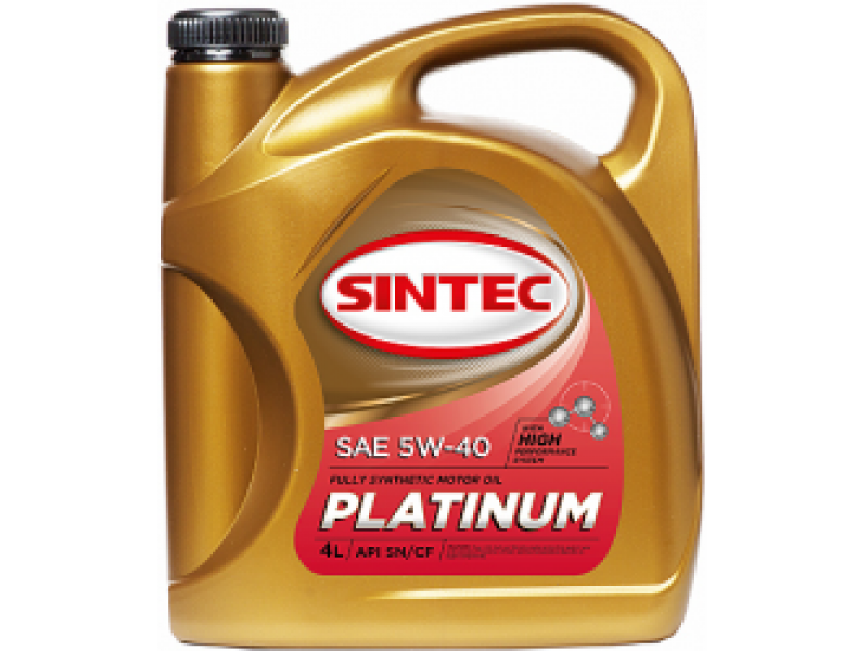 Масло Sintec Platinum  5W40 синт. 4L Моторное масло