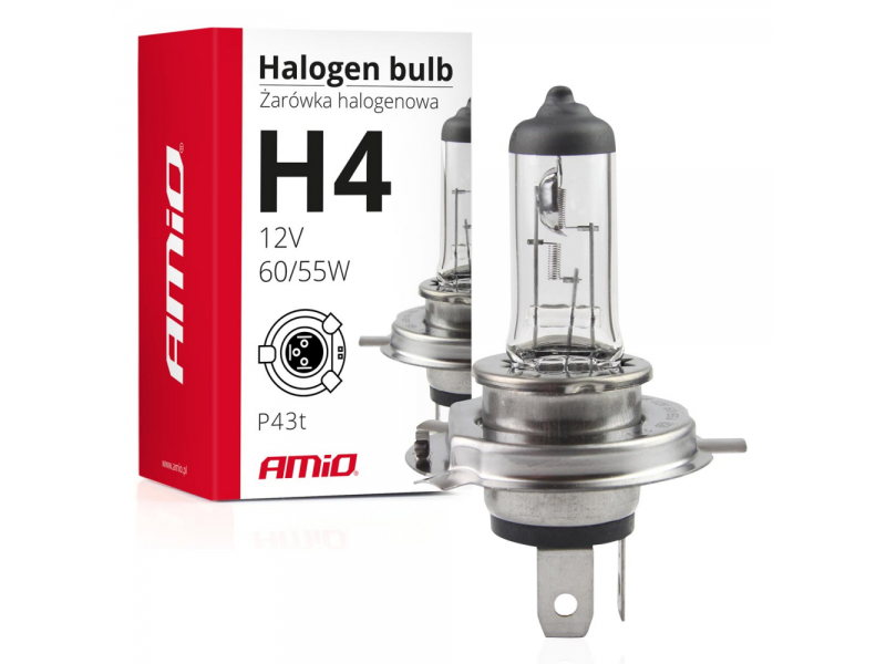 Lampă H4 12V 60/55W +130% AMIO