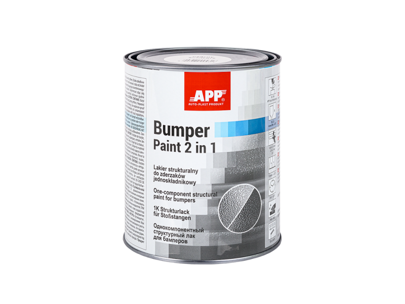 Lac structural monocomponent pentru bara de protecție | gri | 1,0 L APP Bumper Paint 2 in 1