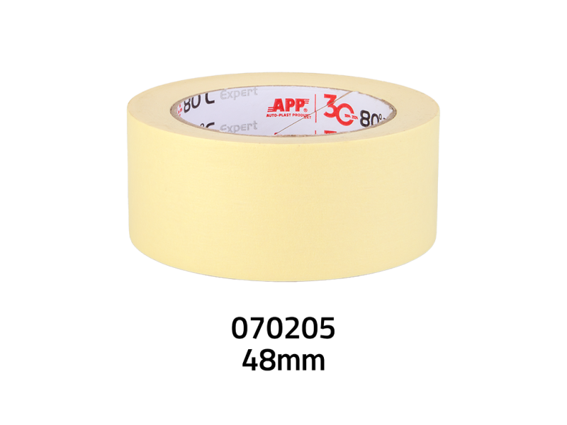 Bandă de mascare adezivă | rezistentă la 80°C | galbenă | 48 mm APP Expert 80