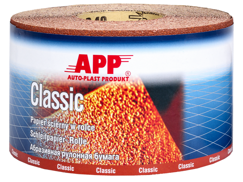 Hârtie abrazivă la rolă | P120 | maro | 115 mm x 25 m | APP R115