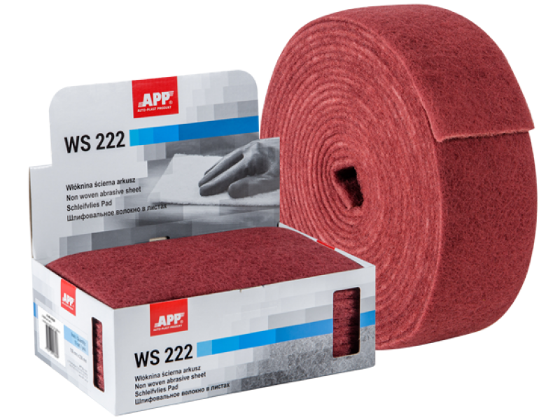 Наждачка волокнистая | среднеабразивная | красный | 150 x230mm  (10шт) APP WS 222