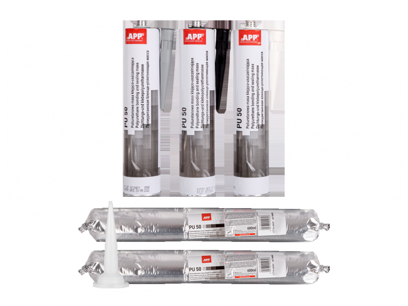 Masă poliuretanică adezivă-etanșantă, cartuș deschis | gri | 310 ml – APP PU50