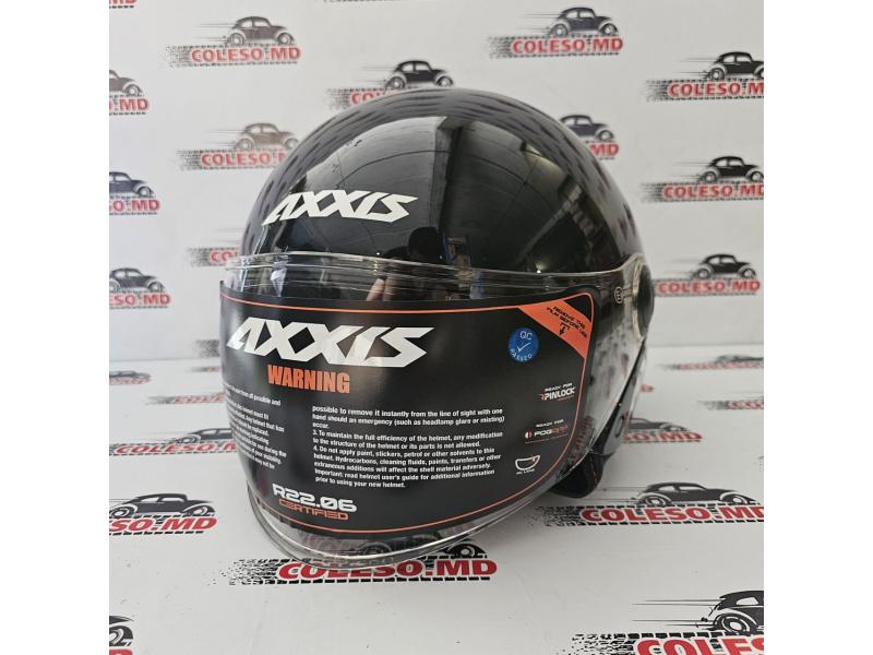 Cască moto Axxis Square S Solid A1 Gloss Black XL