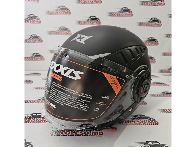 Мотошлем Axxis OF513B Metro S Solid V2 A1 Matt Black XL