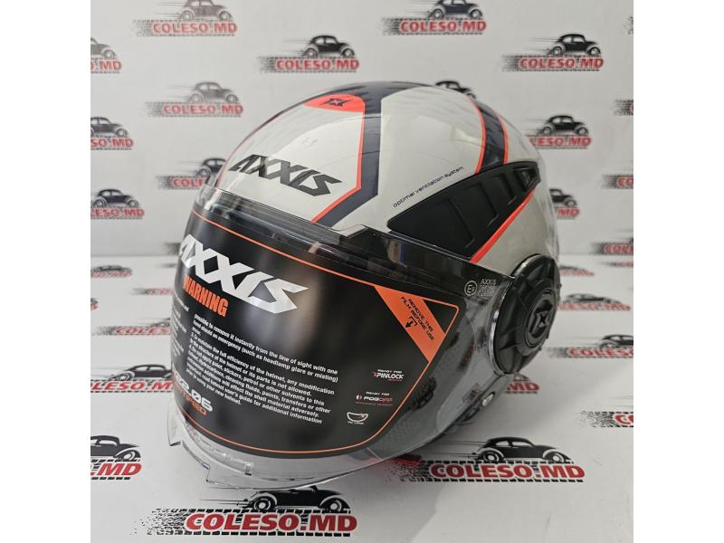 Мотошлем Axxis OF513B Metro S Techno B2 Gloss Gray M