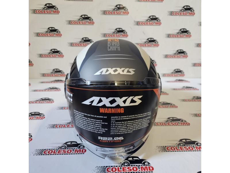 Cască moto Axxis Metro S Bird B0 Matt White L