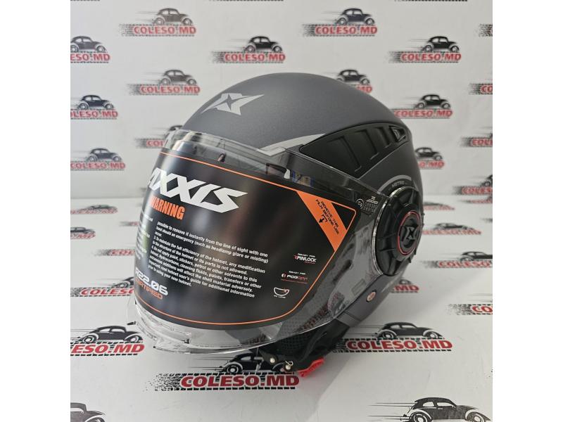  Cască moto Axxis Metro S Solid V2 A2 Matt Titanium S
