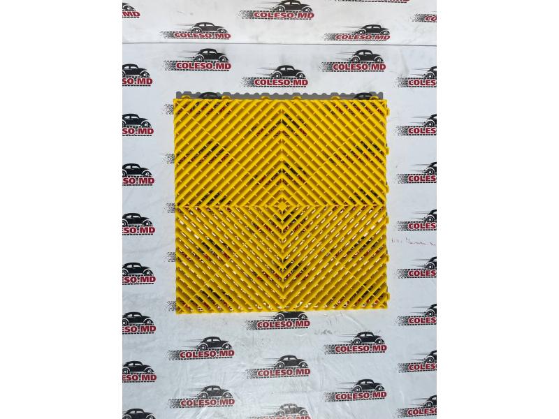 Модульная пластиковая плитка 40х40 желтая