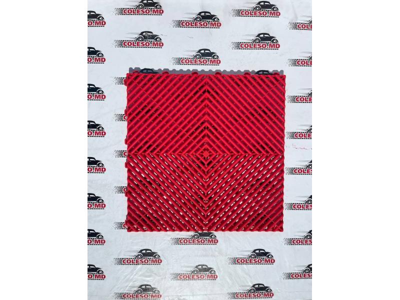 Модульная пластиковая плитка 40х40 красная