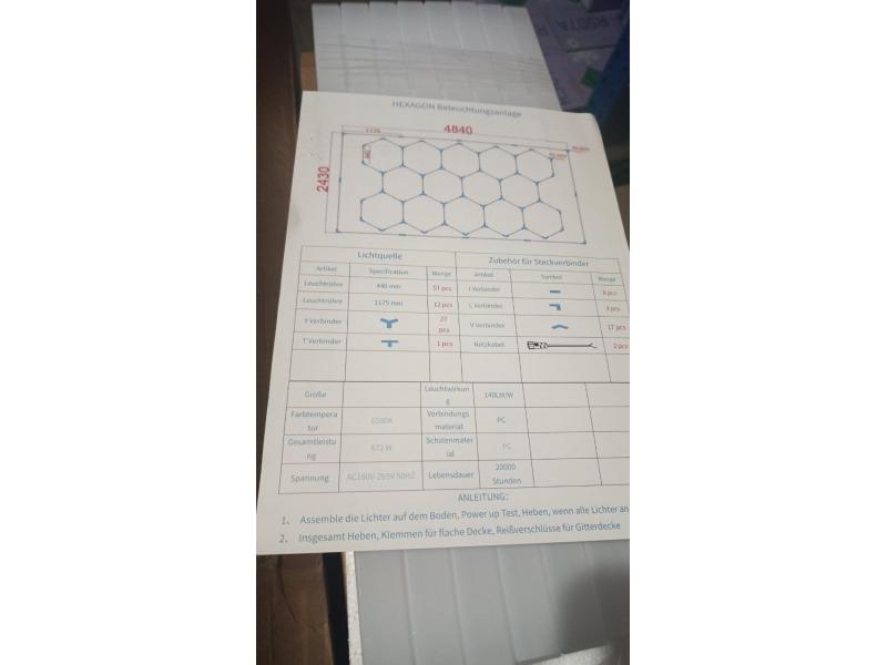 Iluminat LED modular tip fagure „14 CELULE” 4840 mm * 2430 mm (672 W 6500K)
