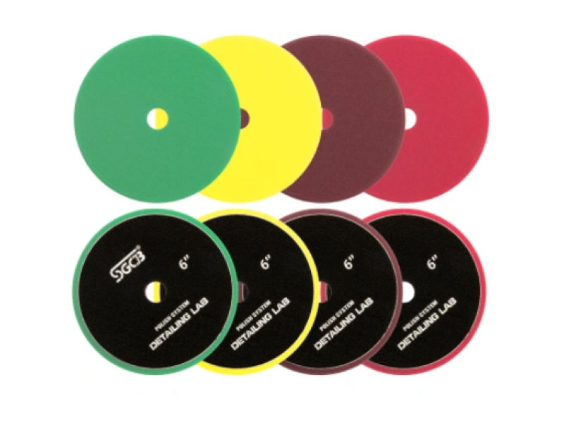 Поролоновый полировальный круг для финишной полировки  красный, 5"/130×140×20 мм