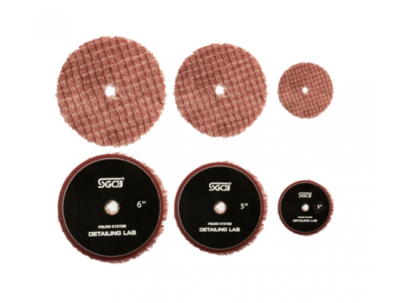 Шерстяной полировальный круг (для абразивной обработки/грубой полировки), красно белый, 5"/130×10mm