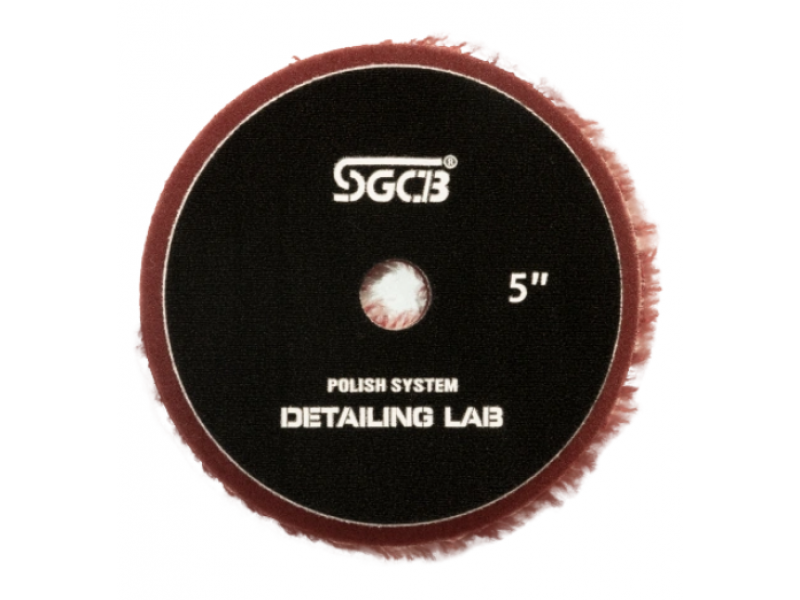 Шерстяной полировальный круг (для абразивной обработки/грубой полировки), красно белый, 5"/130×10mm