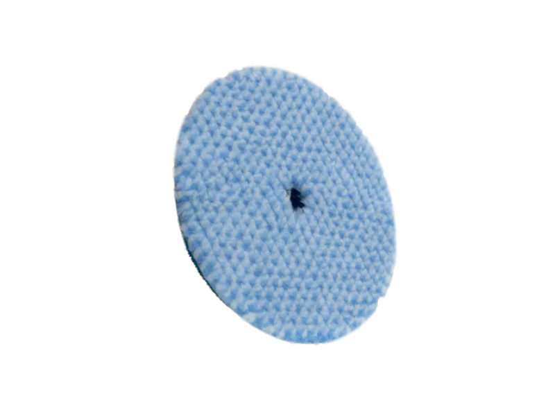 Шерстяной косой (скошенный) полировальный круг  сине-белый большой 5"/Φ130 мм