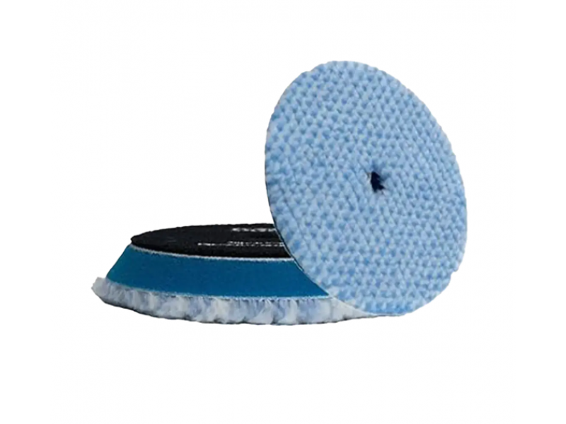 Шерстяной косой (скошенный) полировальный круг, сине-белый малый, 3"/Φ75 мм