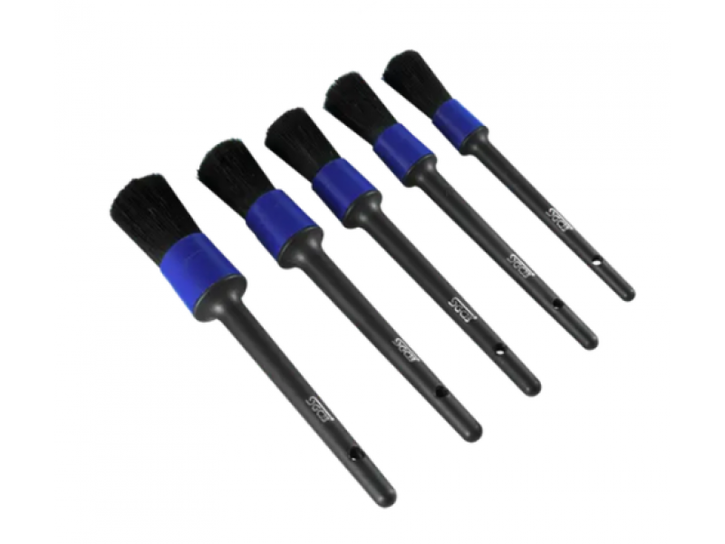 Набор щёток для детейлинга (Detail Brush)  универсальный 5 ед, 205/220/225/230/230 волокно+щетина