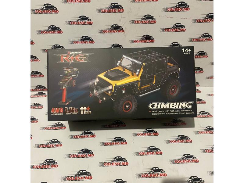 WL Toys 104020 Mașină off-road cu telecomandă „Wrangler” 1:10 4WD cu troliu 11 km/h 14+ ✅