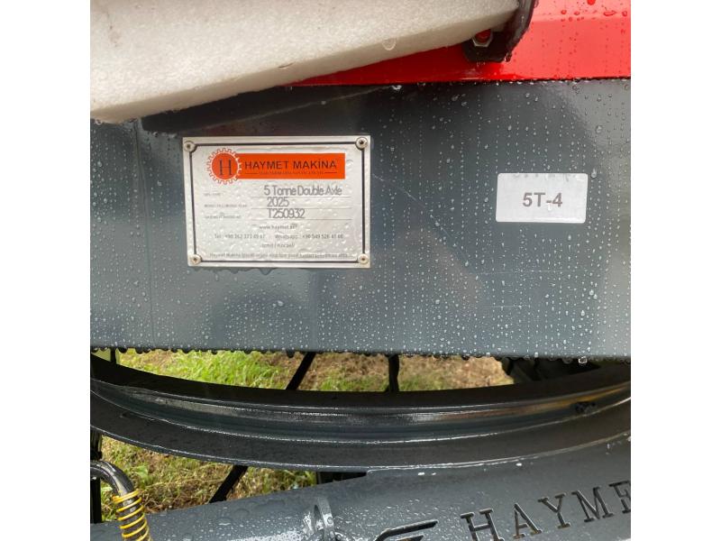 Прицеп для трактора 2PTS5  пневматический тормоз - 2025 (красный) — 2 оси.