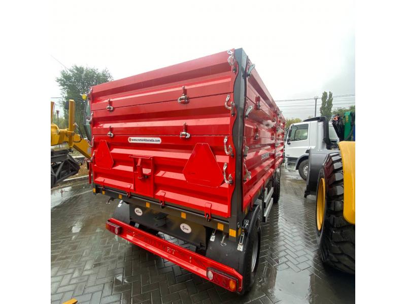 Remorca pentru tractor 2PTS5  frana pneumatica - 2025 (rosu) - 2 osii