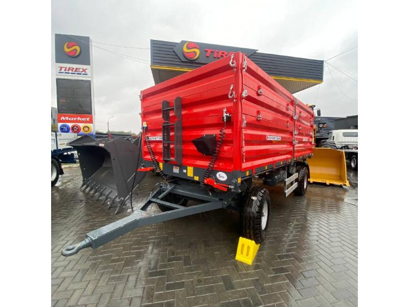 Remorca pentru tractor 2PTS5  frana pneumatica - 2025 (rosu) - 2 osii