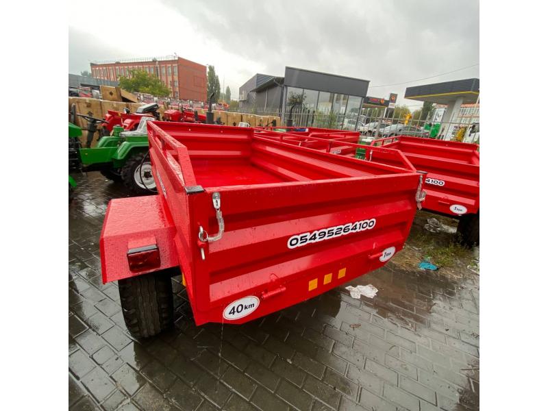 Прицеп сельскохозяйственный одноосный HAYMET 1T-1 (1 тонна, гидравлический тормоз)