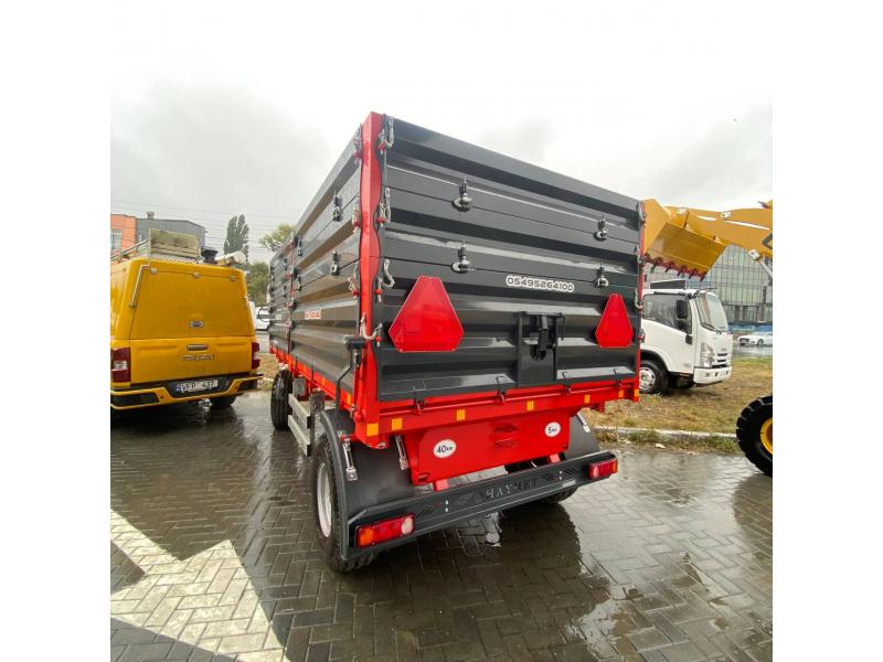 Remorca pentru tractor 2PTS5 (5T) frana hidraulica - 2025 (gri) - 2 osii