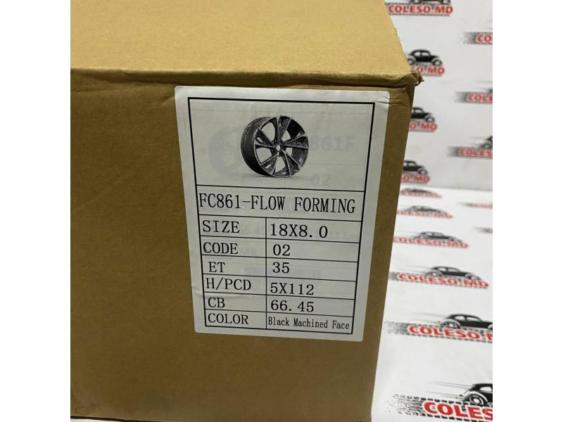 Jantă 18, 5x112, 8.0J, centru 66.45 mm, ET +35, model FC861-FF, finisaj diamant (diamond cut)”