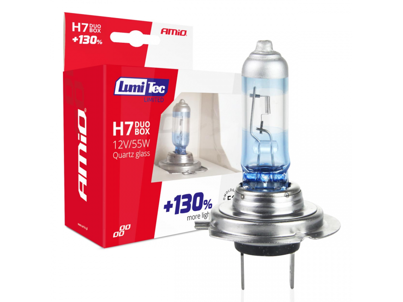 Лампа H7 12V 55W +130% AMIO