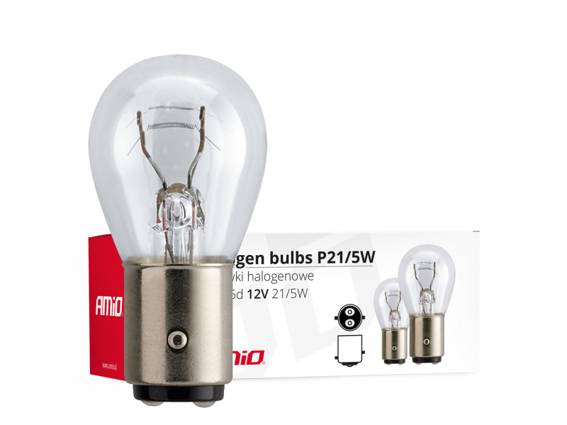 Lampă 12V 21/5W AMIO (cu două contacte)
