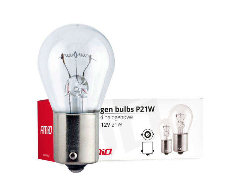 Lampă 12V 21W AMIO (cu un singur contact)