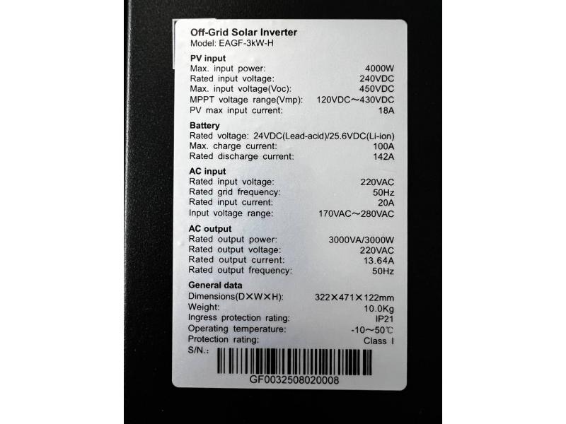 Инвертор East EAGF 3kw H 24VDC