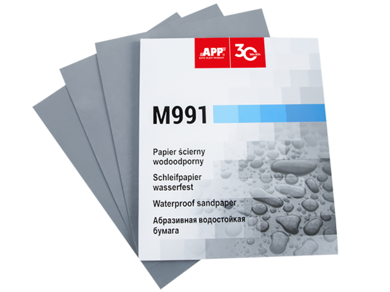 Hârtie abrazivă rezistentă la apă P320 | albastră | 230 × 280 mm APP M991