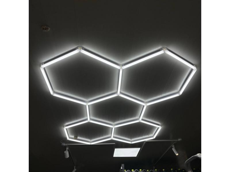 Iluminare LED modulară tip fagure „5 CELULE” (192 W, 6500K)