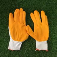 Перчатки рабочие прорезиненные (жёлтые)