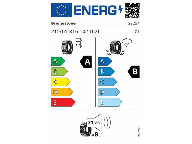 215/65/16 Bridgestone Turanza 6  102H XL лето