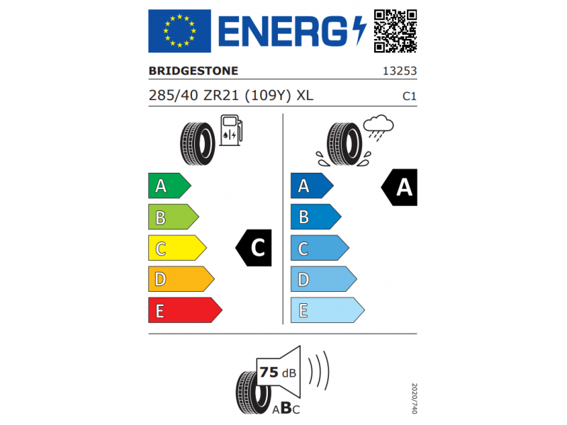 285/40/21 Bridgestone  D-SPORT (109Y) XL  Z  CAYEN'17 NO vara
