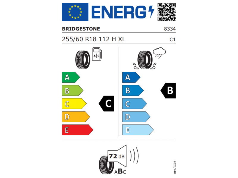 255/60/18 Bridgestone  D-SPORT 112H XL  лето