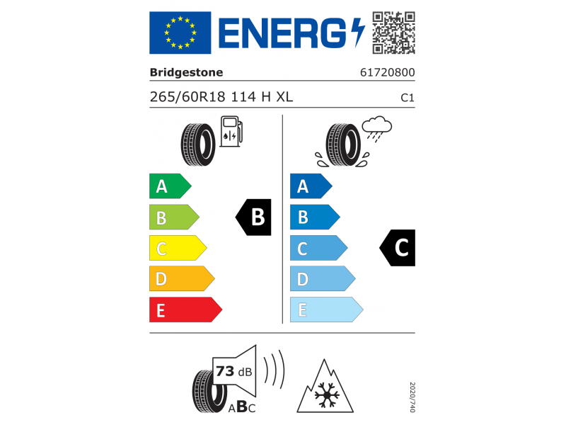 265/60/18 Bridgestone Dueler A/T  114H XL вс