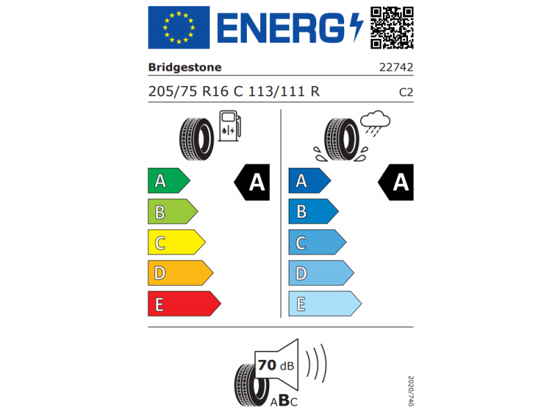 205/75/16 C Bridgestone Duravis R660 113/111R  лето